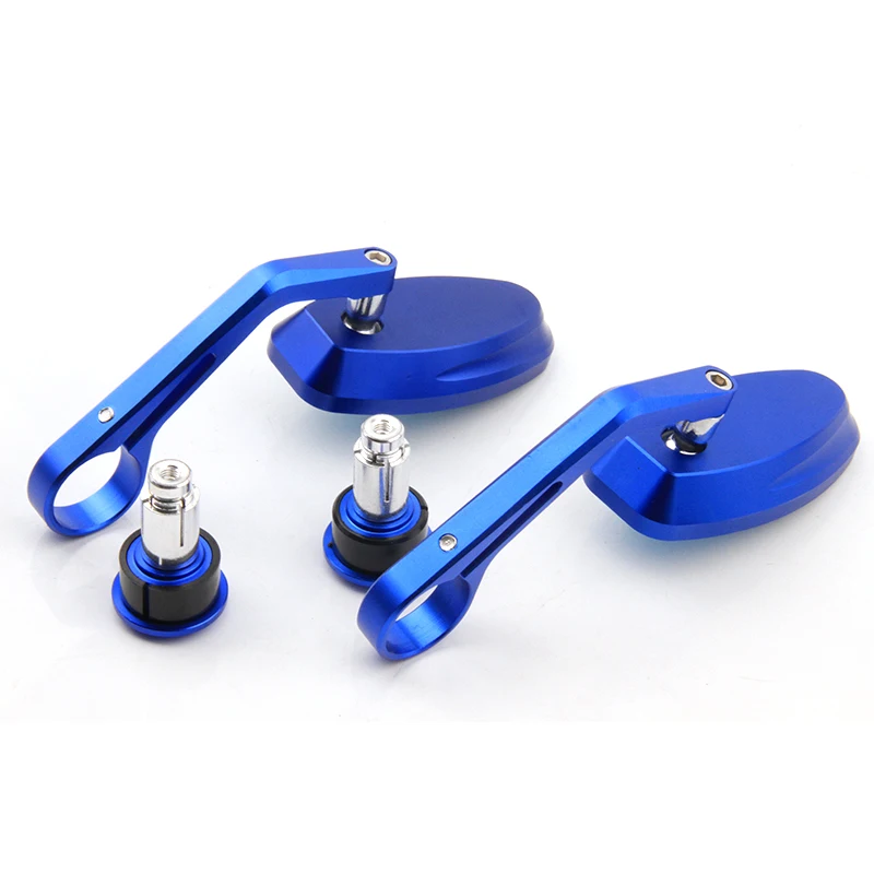 Мотоциклетные зеркала заднего вида синее стекло 22 мм на руль для Kawasaki z750 z900 z800 er6n