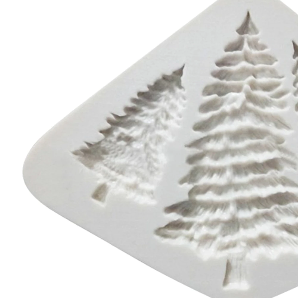 1Pc 3 Grids Tree Silicone Fondant Mold Cake Decorating Tool Chocolate Molds Cupcake Sugarcraft Candy Cookie Mould Baking Tools | Дом и сад