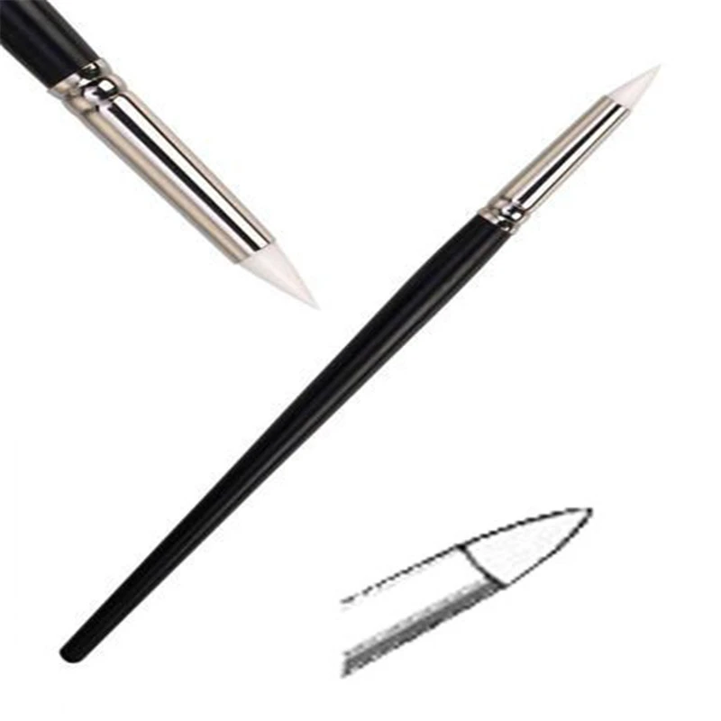 5 шт. мягкая силиконовая ручка для дизайна ногтей кисть рукоделия керамика УФ