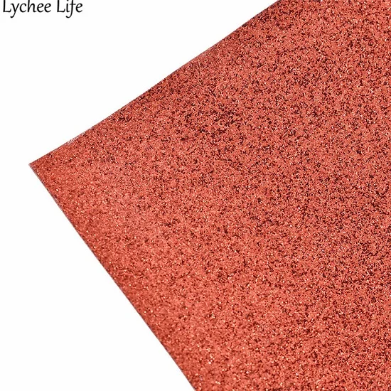 Lychee LifeSelf клей блеск из искусственной кожи Красочные кожаные ткани DIY ручной работы Домашняя одежда текстиль швейная одежда аксессуары - Цвет: 4