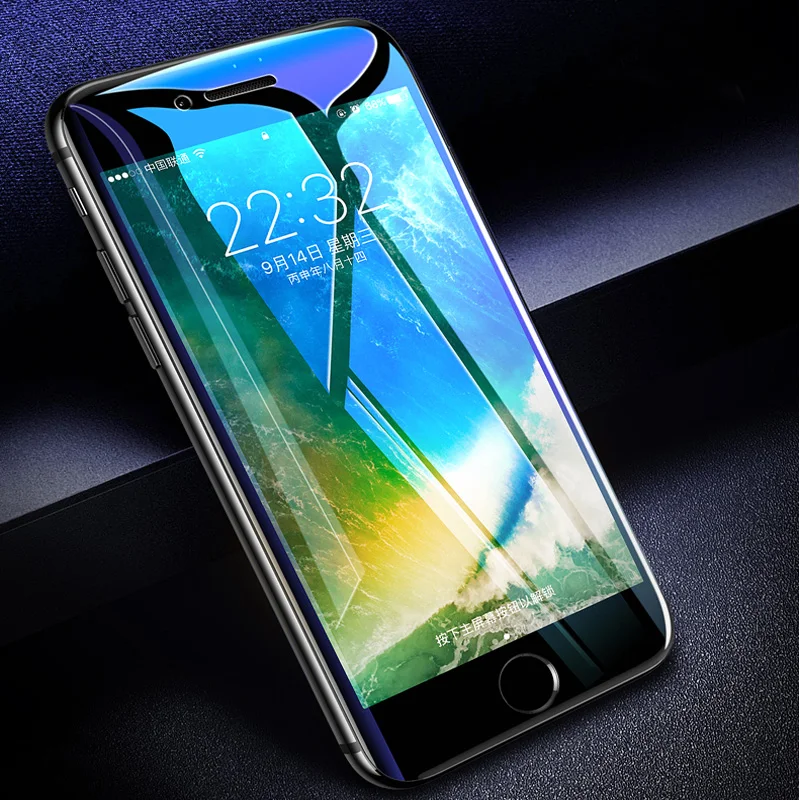9D полное покрытие закаленное стекло для iphone 7 8 6s plus Защита экрана iPhone X R XS 6 Plus
