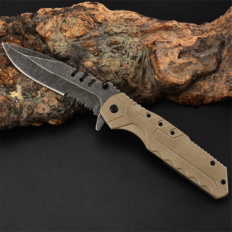 Нож для охотничьего лезвия складной тактический уличный инструмент из
