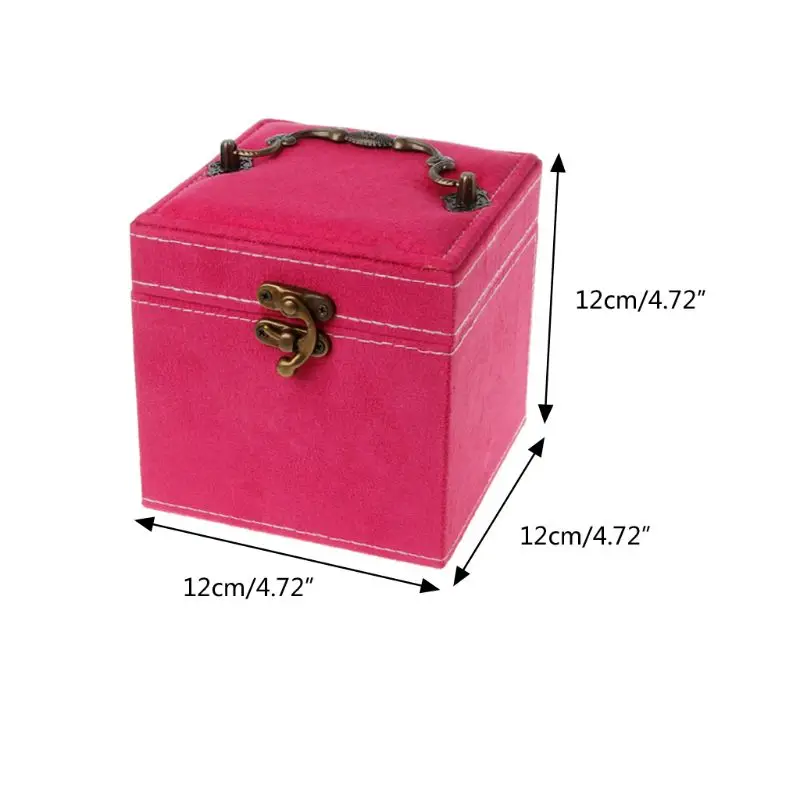 Portable Three Layer Jewelry Box Earrings Ring Bracelet Storage Hand-Held Boxes