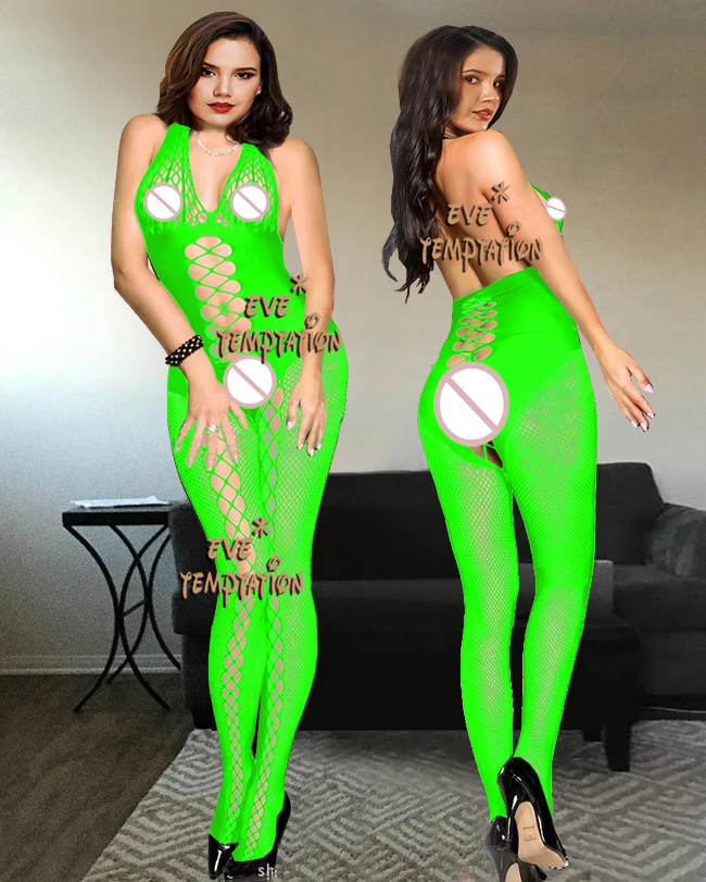 Сексуальная одежда для сна нижнее белье Babydoll боди сетчатые чулки-боди искушение интимный комбинезон ночное белье подвязки ночные рубашки W113