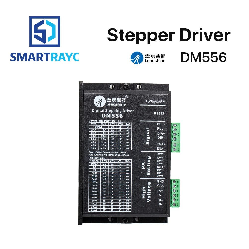 Smartrayc Leadshine 2 фазы шагового драйвер DM556 20 50VAC 0 5 5.6A|Драйвер двигателя| |