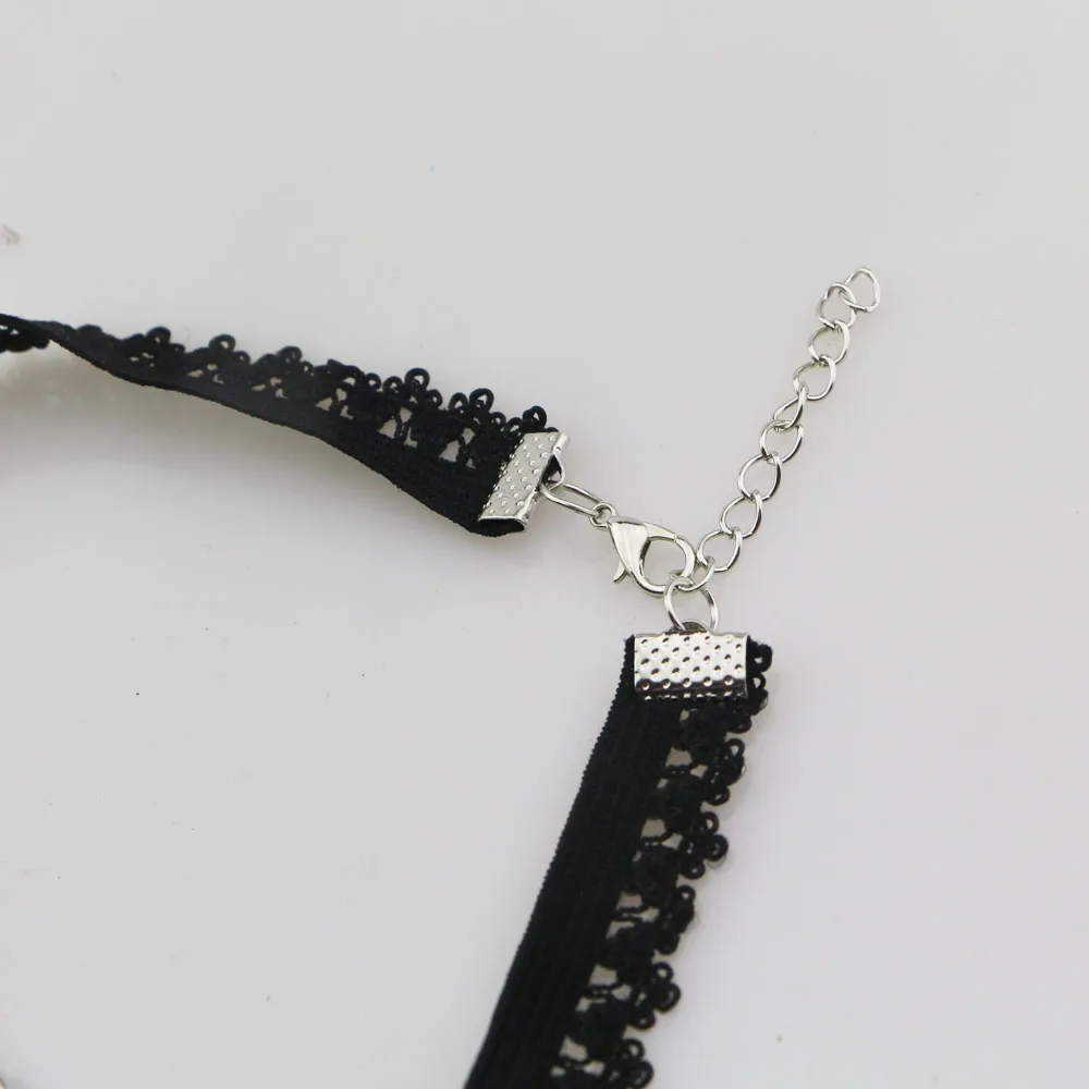 Ожерелье чокер женское из черного кружева кружевное Ювелирное Украшение в стиле