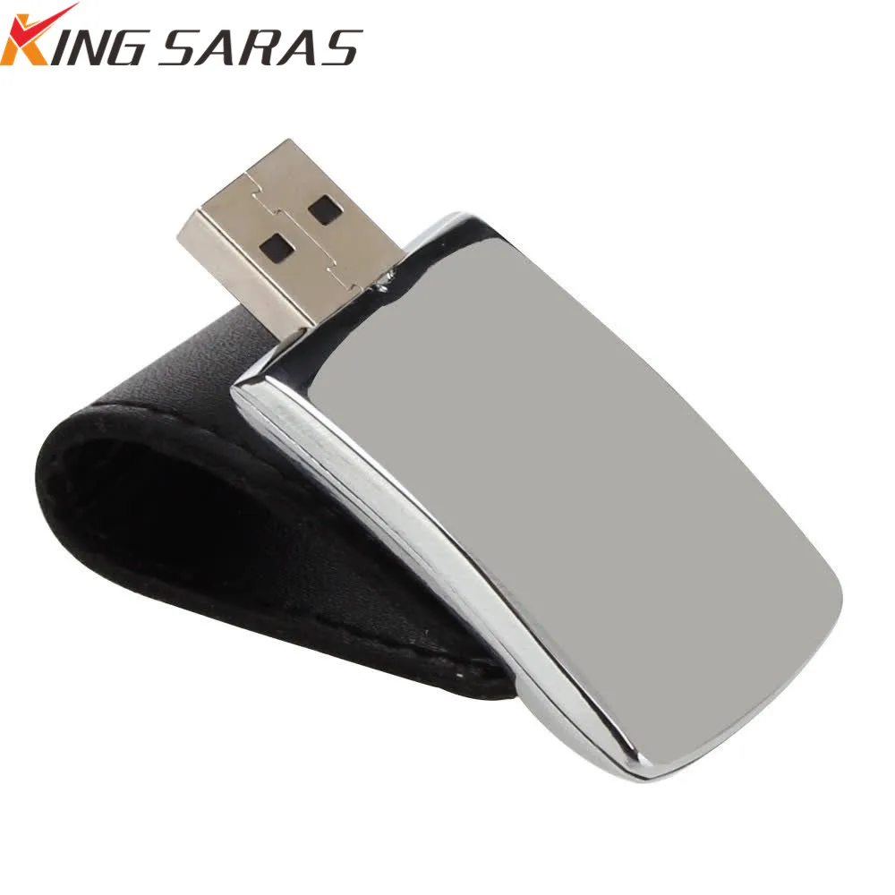 Кожаный металлический брелок usb флеш-накопитель 4 ГБ 8 ГБ флеш-накопитель 16 ГБ флеш-накопитель 32 Гб 64 ГБ usb 2,0 креативная usb карта памяти свадебный подарок