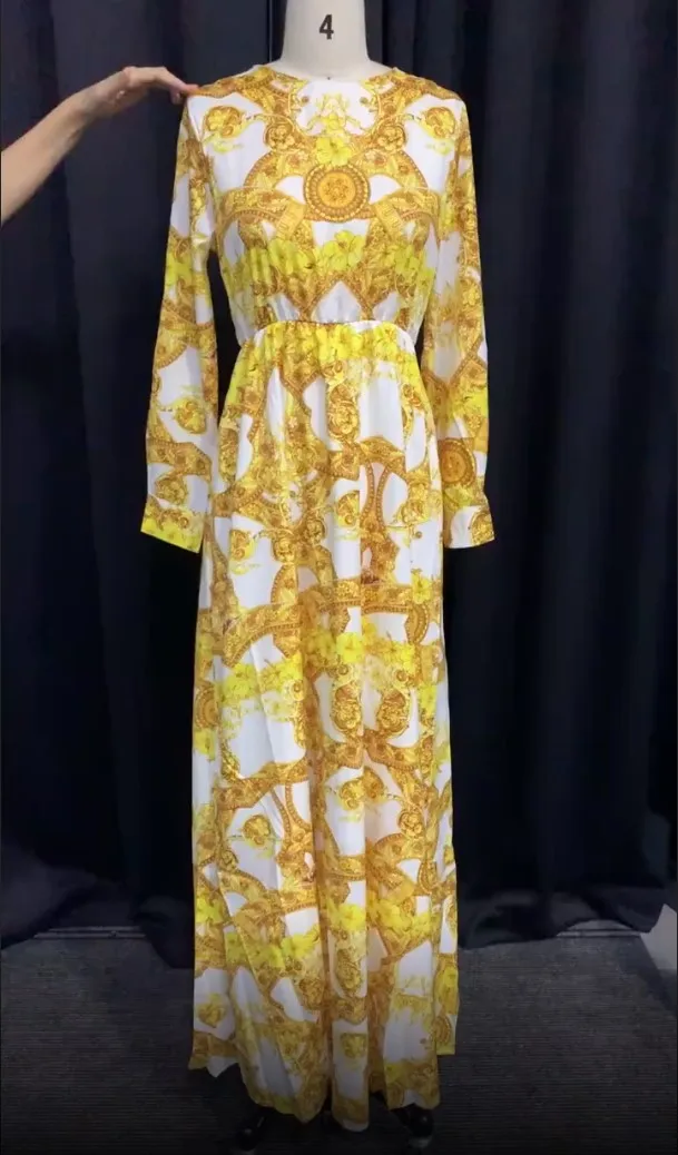Женское длинное платье в этническом стиле Boho Черное с принтом большие размеры