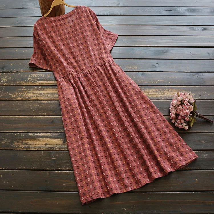 6146 новые летние женские винтажные Хлопковые Платья с коротким рукавом Mori Girl