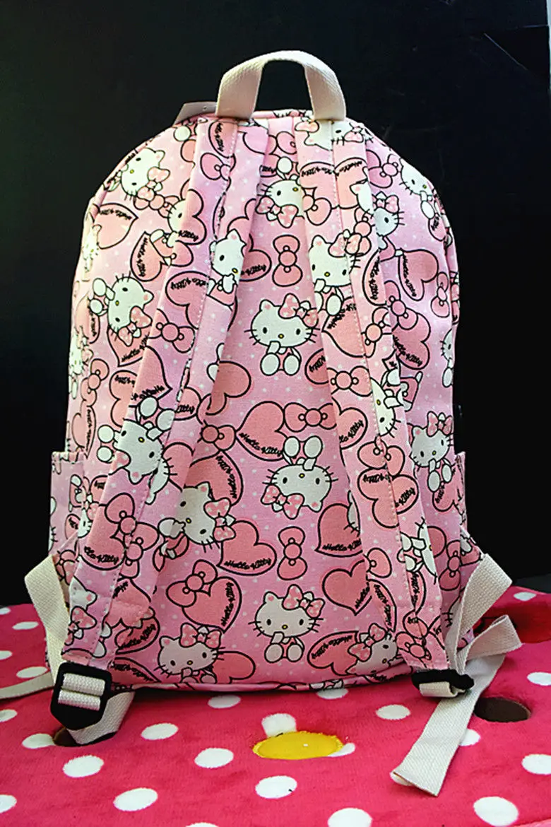 Новый мультфильм Hello kitty брезентовый Рюкзак Сумка yey-CA001-M | Багаж и сумки