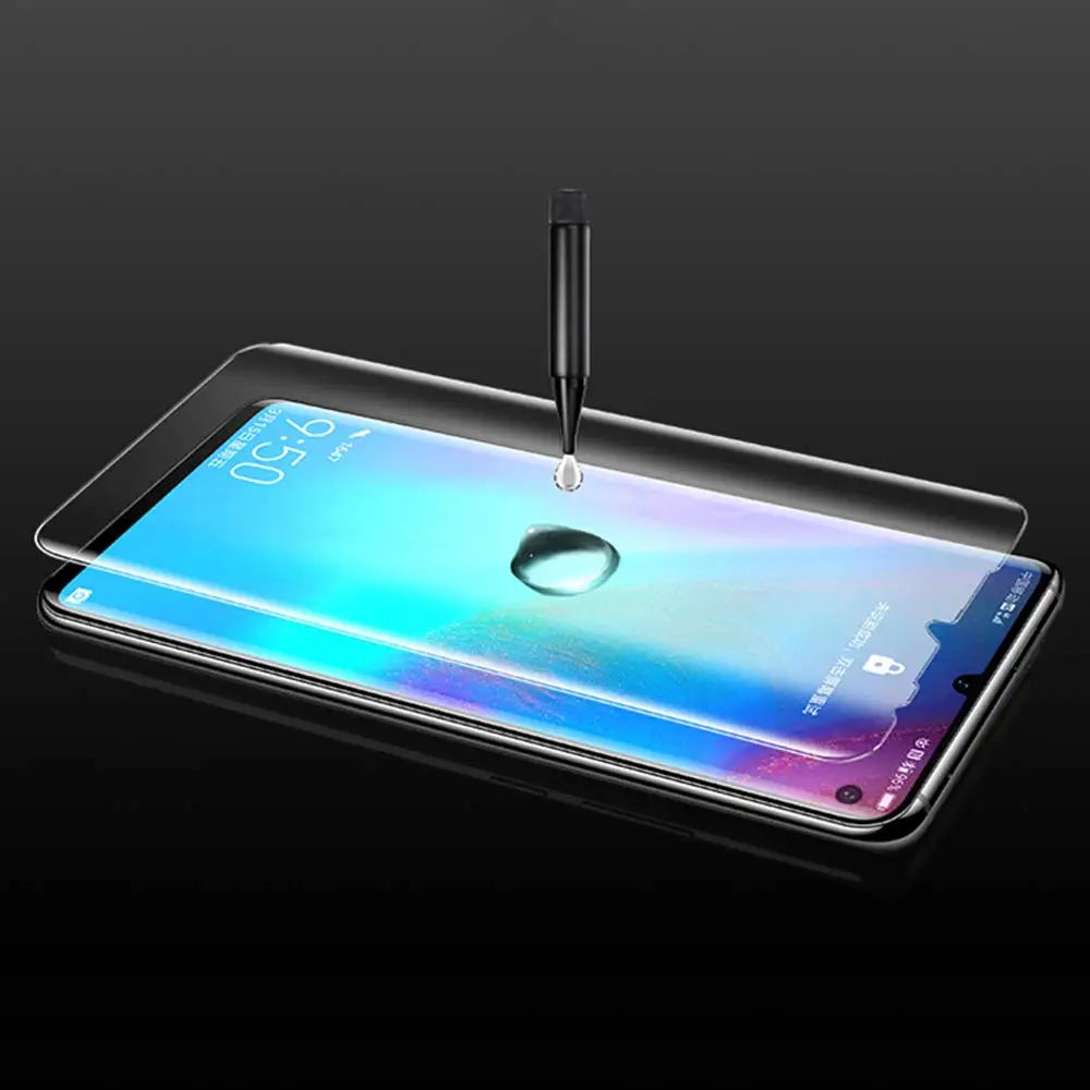 Полностью жидкий клей УФ закаленное стекло для Huawei P30 Pro Защита экрана Mate 20 Lite RS