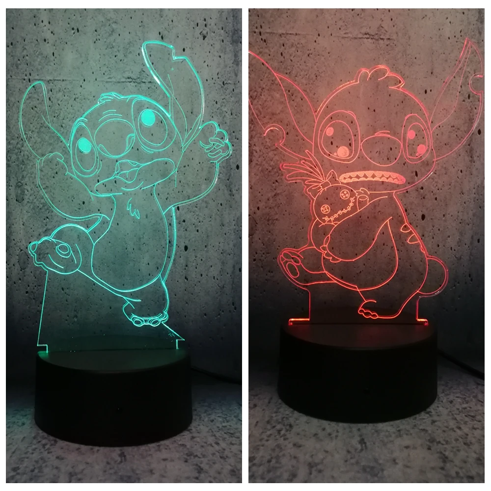 Светодиодный ночник GRIMACE Stitch лавагуд для домашних животных пришельцев собак