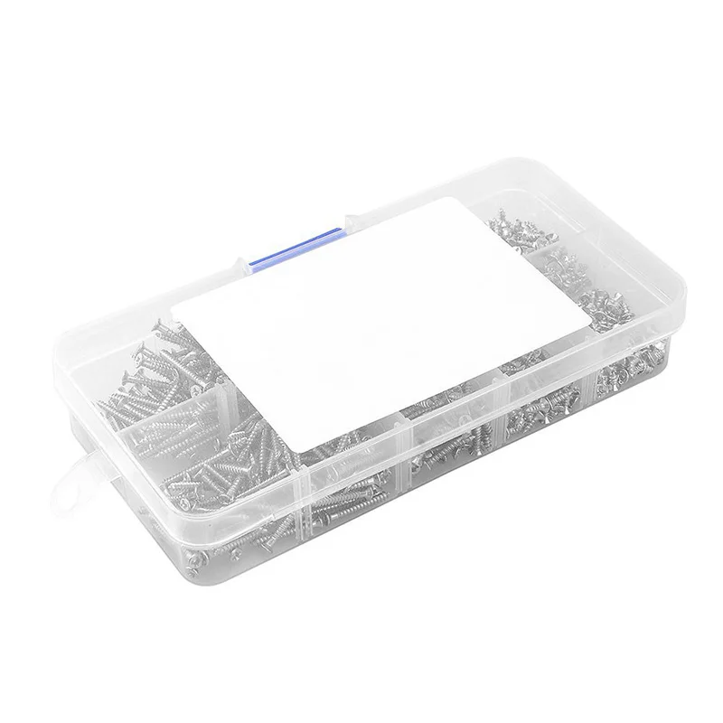 800 шт./лот M2 крестовые винты самонарезающие из углеродистой стали с потайной