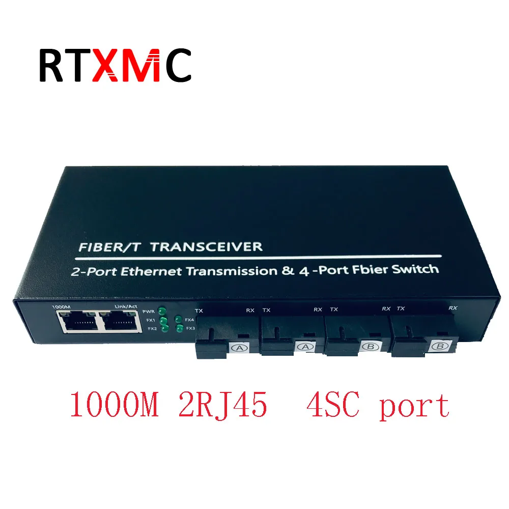 Ethernet коммутатор Gigabit 10/100/1000 м волоконно оптический медиа конвертер одномодовый 1