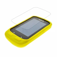 outdoor bike bicycle cycling silicone rubber yellow skin case lcd screen cover protector for garmin gps edge 1000