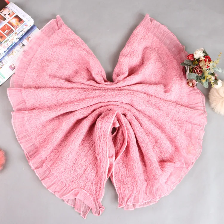 

160cm Women Fashion Scarf Solid Color Winter Warm Long Scarf Wrap Shawl