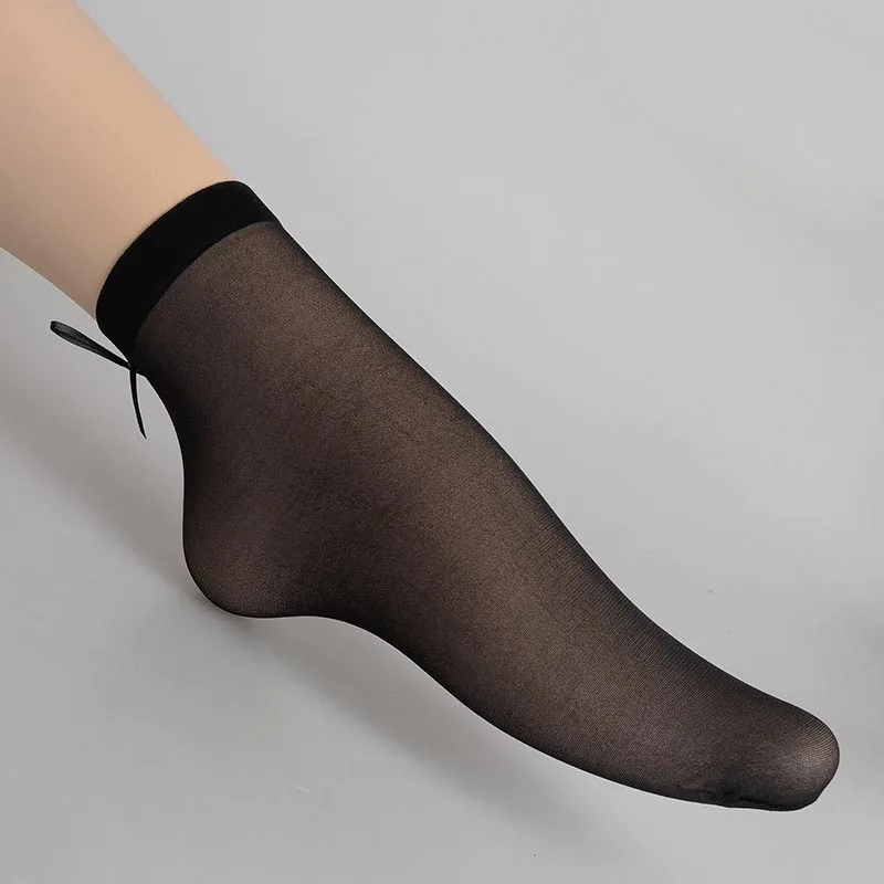 [COSPLACOOL] Модные дизайнерские пикантные Туфли носки с бантиком ультра тонкие