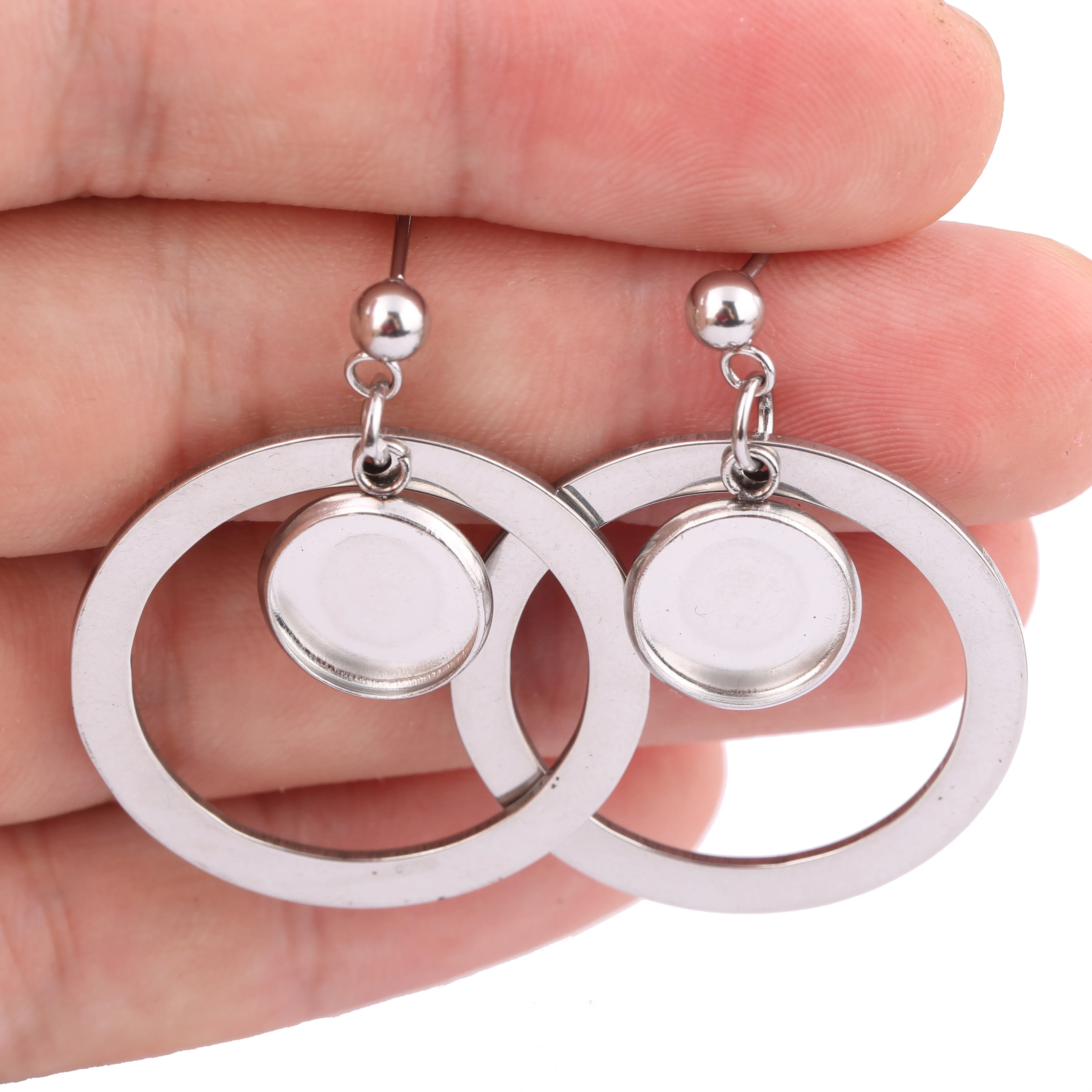 Серьги гвоздики onwear из нержавеющей стали 10 шт. базовые заготовки для сережек