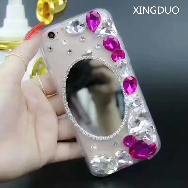 Для Samsung s8 XINGDUO роскошный блестящий зеркальный защитный чехол со стразами для Galaxy