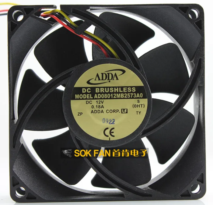 Новый охлаждающий вентилятор ADDA 8 см 8025 DC12V 0.18A AD08012MB2573A0| |