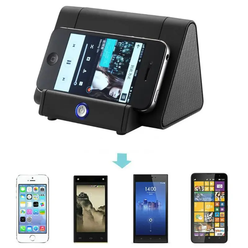 Portable Wireless Induction Speaker Auto-sensing Speakers Mobile Phone Stand Mini Sound Box Audio Sensors Super Bass Loudspeaker