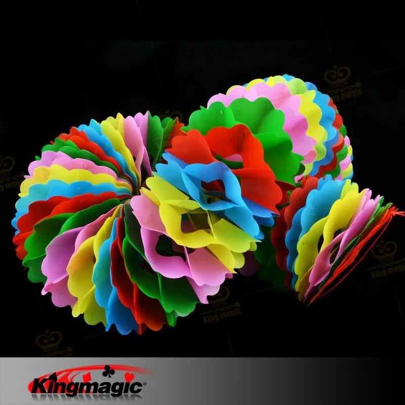 

Компрессионный цветок большой размер 21 см многоцветная гирлянда из сжатой бумаги Garishness реквизит для магических трюков