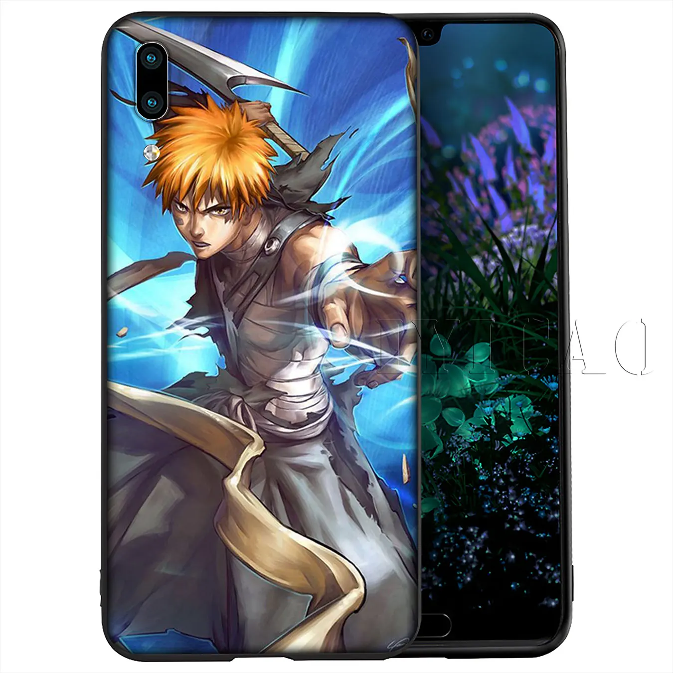 IYICAO Bleach Soft Silicone Phone Case for Huawei Y9 Y7 Y6 Prime 2019 Black Cover Honor 20 8C 8X 8 9 9X 10 Lite 7C 7X 7A Pro |