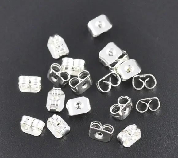 Doreenbeads розница серебряный цвет серьги-подвески 5x4 мм продается в упаковке 500 |