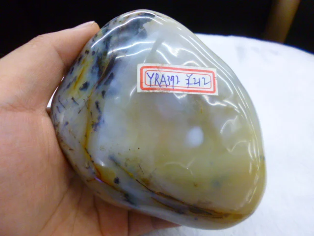 530g(1.16 lb) Natural Moss Agate Specimen Madagascar YRA392 |