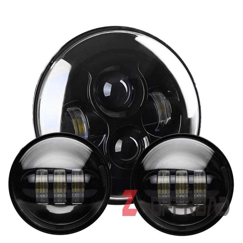 Замена светодиодных фар 7 дюймов черный свет светодиодный проектор фара + 2x4 5 &quot30