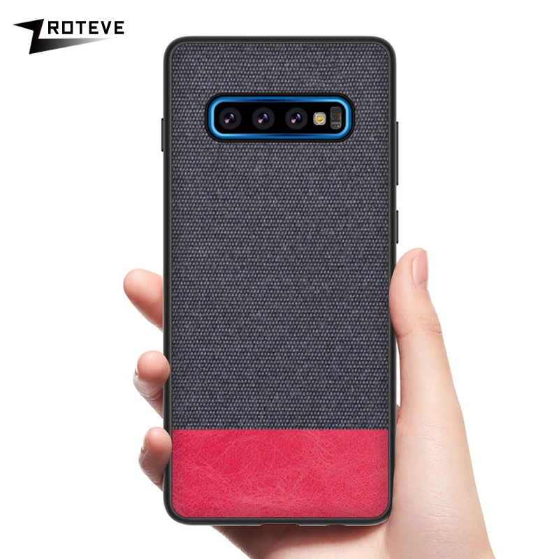 Тканевые Чехлы для samsung S10 S9 S8 Plus края из ТПУ холст задняя крышка для samsung Galaxy Note 8 9 S10e S9 S8 S7 Edge чехол