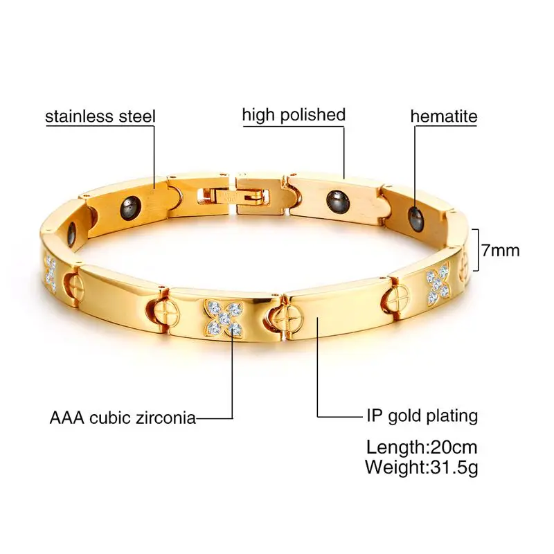 Vnox женский Браслеты золото цвет Нержавеющая сталь Любовь Bijoux Регулируемый