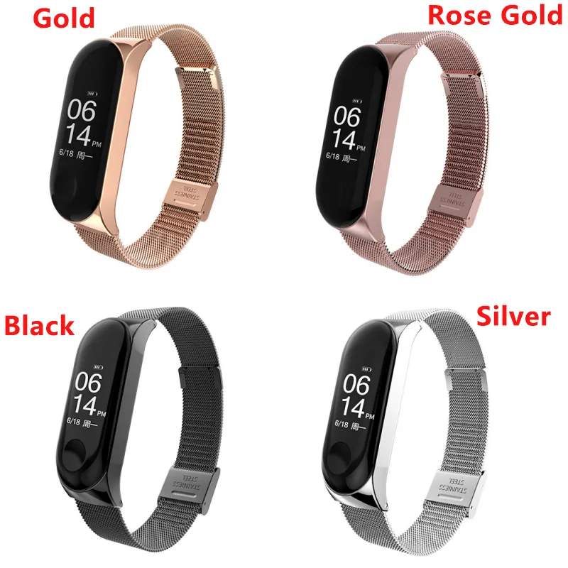 Браслет для Xiao mi Band 3 металлический браслет из нержавеющей стали Сменные