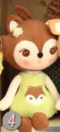Metoo ангел кролик кукла 50 см kawaii игрушки в виде животных с плюшевой набивкой мультфильм дети игрушки подарок коала панда олень лиса пчела Божья коровка бабочка - Цвет: Бургундия