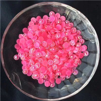 rose Nonhotfix граненый цветок подсолнуха 5 мм желе AB смолы кристалл плоский задник одежда обувь украшения Стразы 500 шт - Цвет: rose