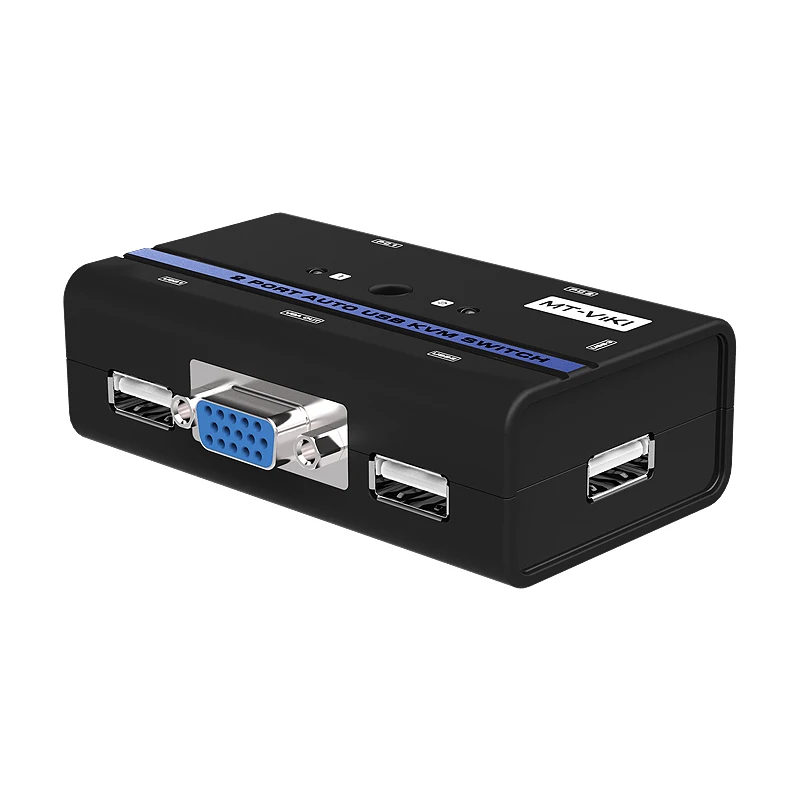 MT Вики 2 Порта VGA USB KVM Переключатель Клавиша Выбора Автоматического Сканирования