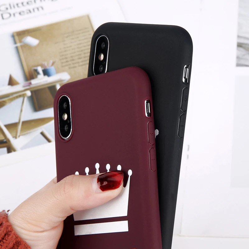 KJOEW для iPhone 6 6s 7 8 Plus X чехол телефона с рисунком и надписью KING QUEEN корона мягкий