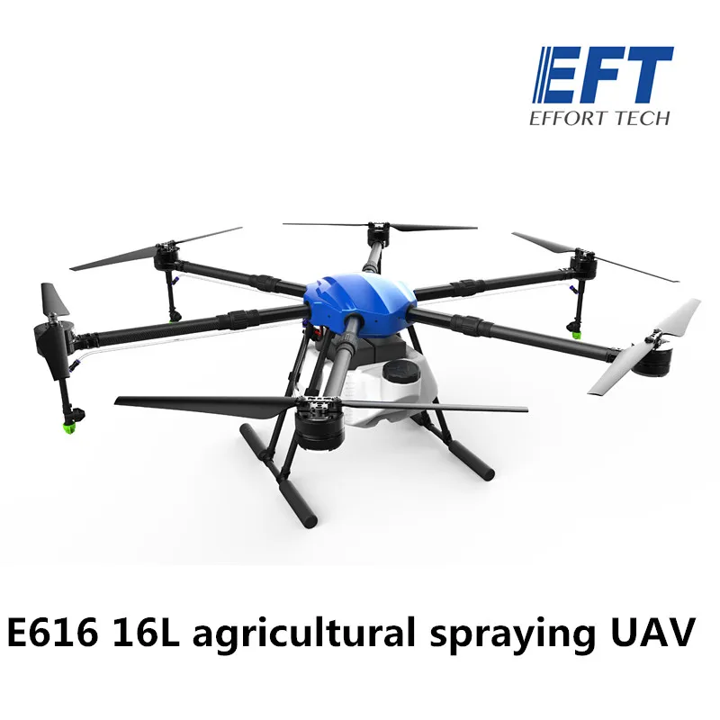 EFT E616 16L / 16 кг сельскохозяйственный Дрон для распыления 1630 мм Колесная база
