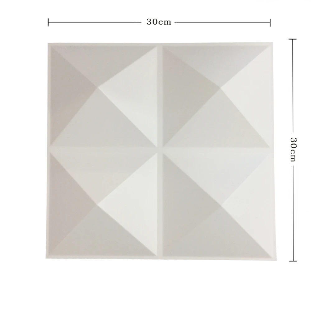 White 4 Yazi пластиковые формочки 3D декоративные стеновые панели обои фрески для гостиной размер 300*300*1,5 мм - Цвет: White 4