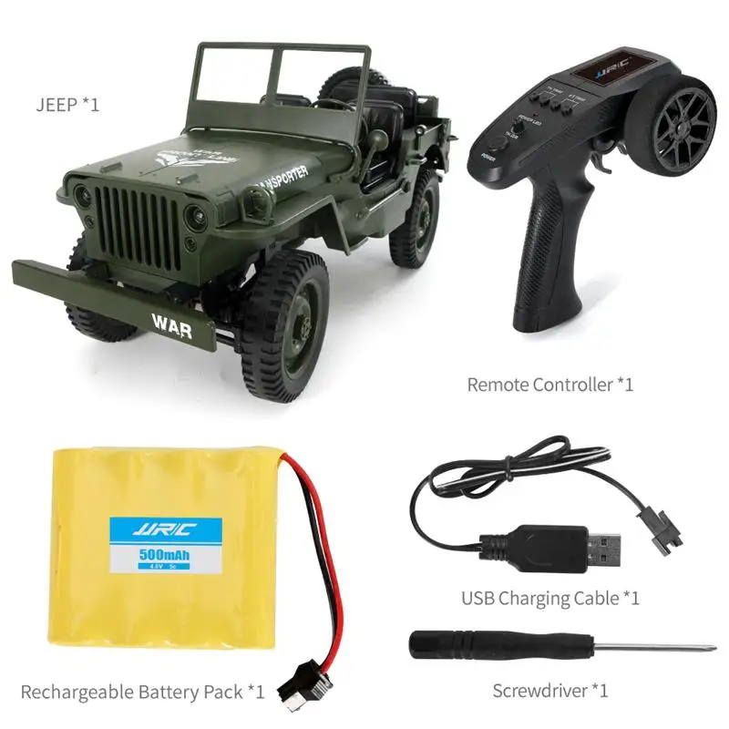 1:10 классический RC Военный джип 2 4G 4WD пульт дистанционного управления внедорожный