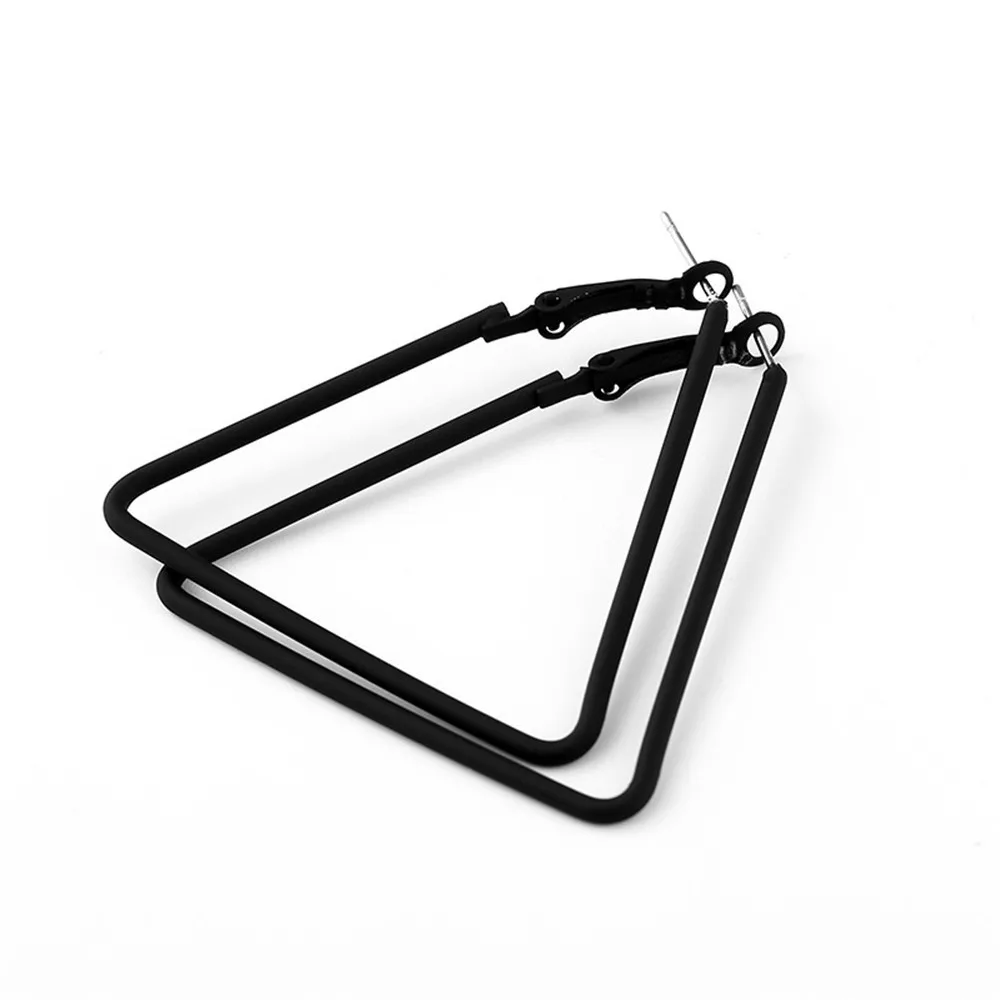 Triangle black Большие вечерние серьги-кольца в стиле панк, размер 50 мм, новинка, треугольные серьги в форме сердца, ушные петли, модные трендовые, 20 стилей, ювелирные изделия для женщин - Окраска металла: Triangle black