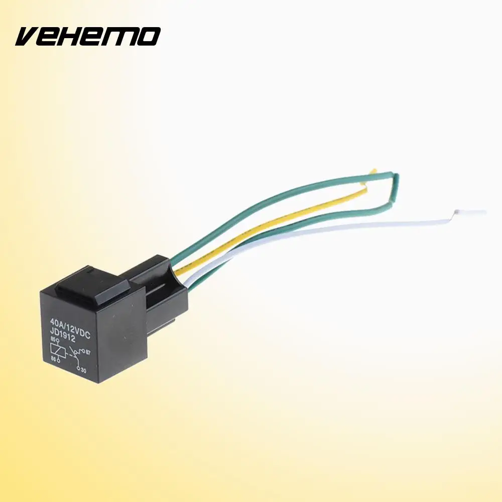 Авто реле автомобильные гнезда комплект черный DC12V 40A аксессуары|Переключатели и