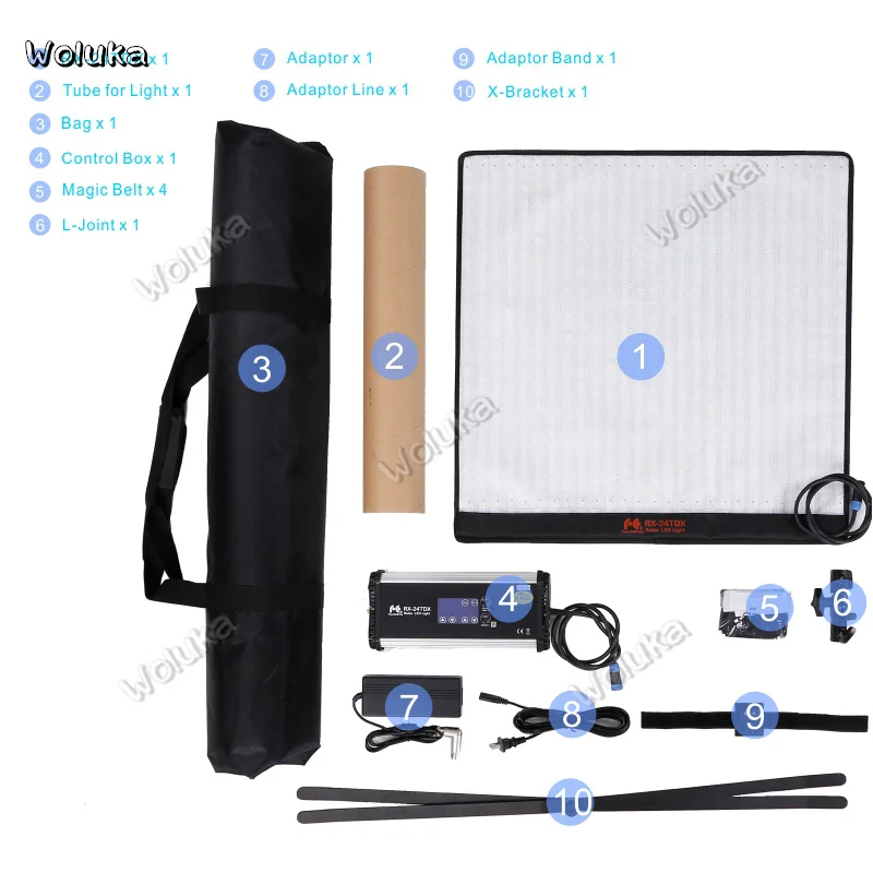 FalconEyes RX 24TDX квадратная светодиодная заполнясветильник лампа для