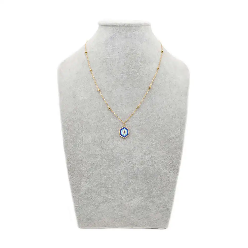 Go2boho, синее ожерелье от сглаза, женское колье MIYUKI, Золотое колье-цепочка, ювелирное изделие, Insta, модный подарок, ожерелье из нержавеющей стали, новинка - Окраска металла: MI-N190020 Evil Eye