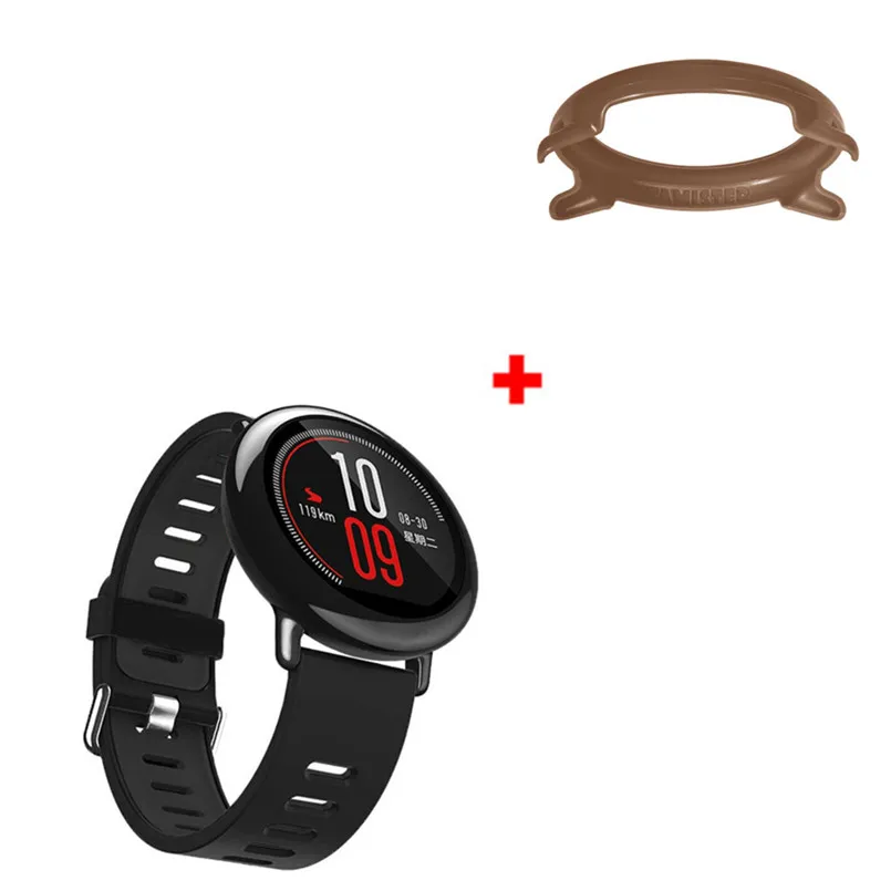 1 шт. спортивный силиконовый браслет+ 1 шт. рамка чехол для HUAMI AMAZFIT Смарт-часы замена полос ремешок 3B24