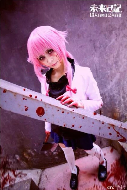 Индивидуальный Дневник для будущего Mirai Nikki Gasai Yuno карнавальный костюм аниме на