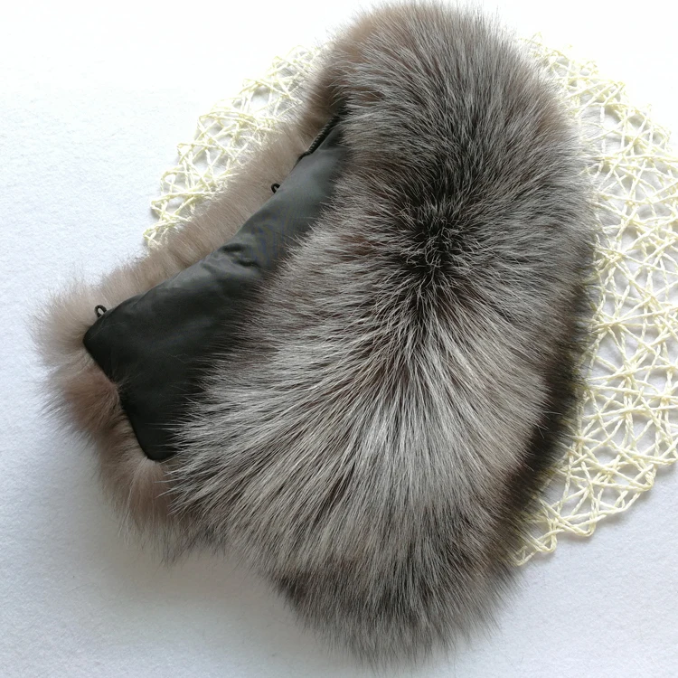 Новые зимние модные женские Настоящее Silver Fox меховой Red воротник шеи Обёрточная
