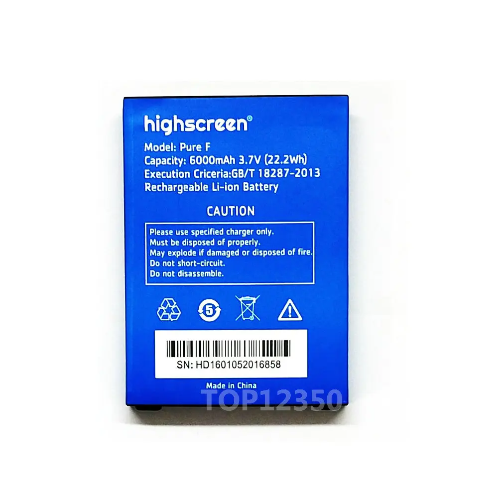 100% Новый оригинальный аккумулятор 6000 мАч для Highscreen Boost2 Boost 2 мобильный