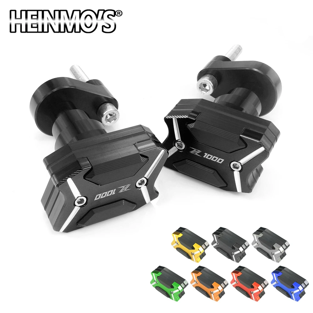 Черный Для KAWASAKI Z1000 2010 2011 2012 2013 двигателя рамка Ползунки анти аварии колодки аксессуары для мотоцикла с ЧПУ Алюминий - Цвет: Черный