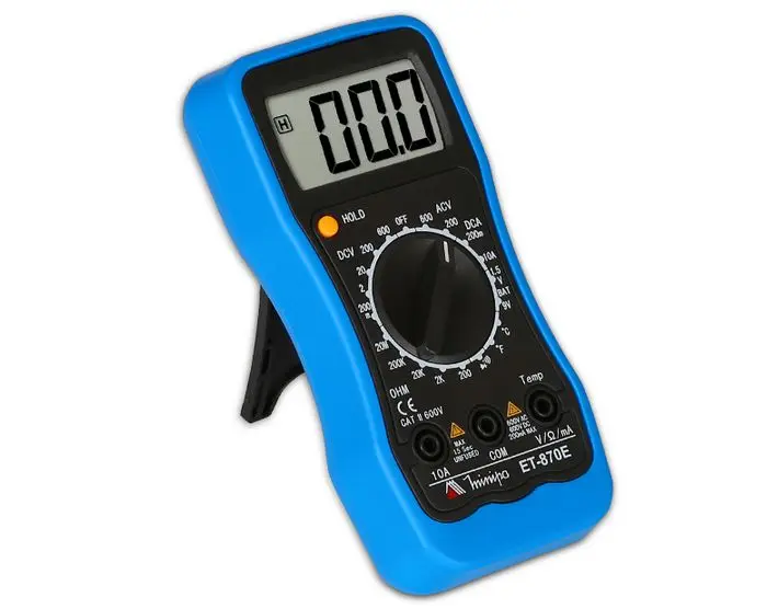 Высокоточный цифровой мультиметр Minipa ET-870E, ручной, ручной, ЖК-дисплей. С тестом батареи, измерение температуры